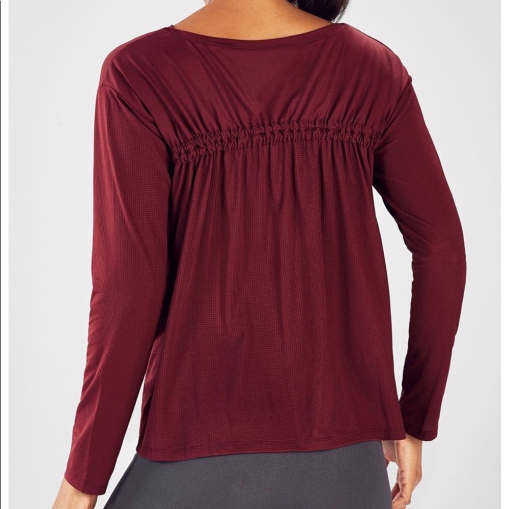 NWT Fabletics - Cashel Cinched Maroon Top M